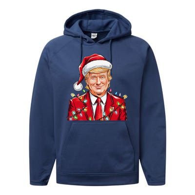 Donald Trump Christmas Funny Maga Holiday Performance Fleece Hoodie