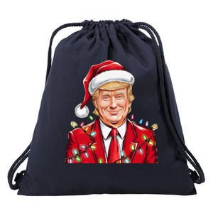 Donald Trump Christmas Funny Maga Holiday Drawstring Bag