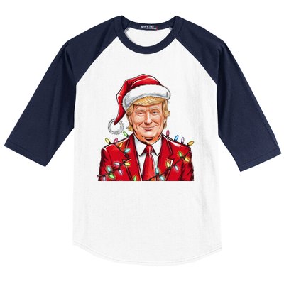 Donald Trump Christmas Funny Maga Holiday Baseball Sleeve Shirt