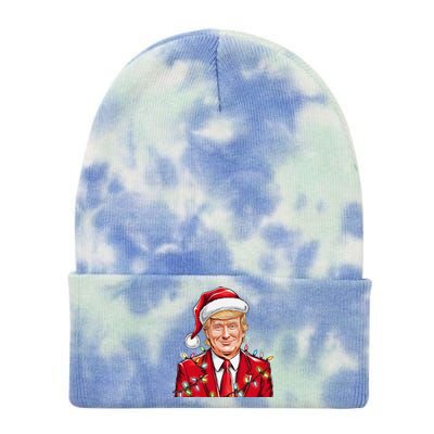 Donald Trump Christmas Funny Maga Holiday Tie Dye 12in Knit Beanie