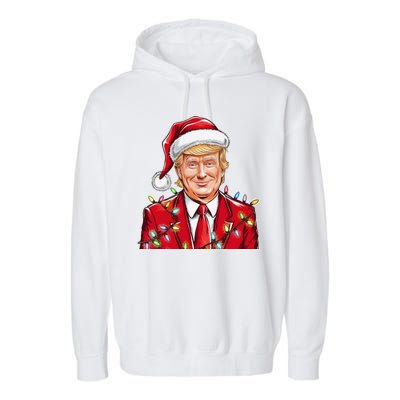 Donald Trump Christmas Funny Maga Holiday Garment-Dyed Fleece Hoodie