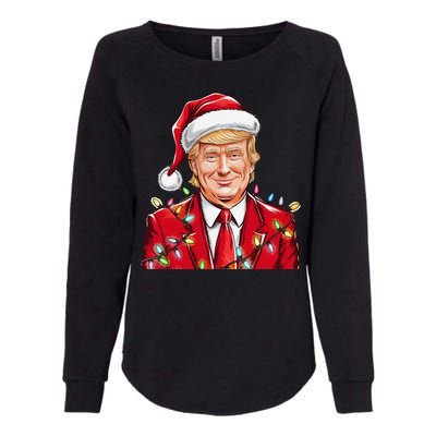 Donald Trump Christmas Funny Maga Santa Hat Womens California Wash Sweatshirt