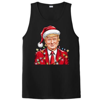 Donald Trump Christmas Funny Maga Santa Hat PosiCharge Competitor Tank