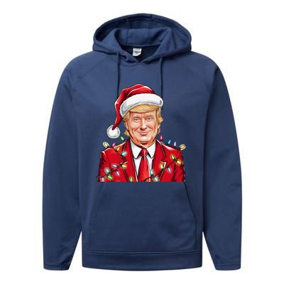 Donald Trump Christmas Funny Maga Santa Hat Performance Fleece Hoodie