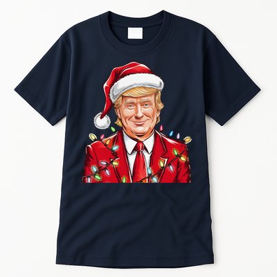 Donald Trump Christmas Funny Maga Santa Hat Tall T-Shirt