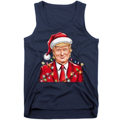 Donald Trump Christmas Funny Maga Santa Hat Tank Top