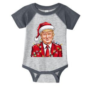 Donald Trump Christmas Funny Maga Santa Hat Infant Baby Jersey Bodysuit