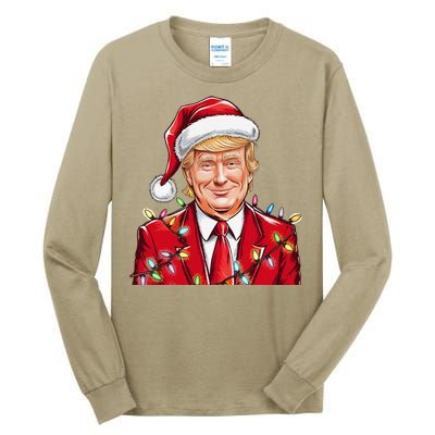 Donald Trump Christmas Funny Maga Santa Hat Tall Long Sleeve T-Shirt