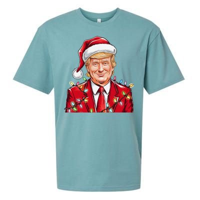 Donald Trump Christmas Funny Maga Santa Hat Sueded Cloud Jersey T-Shirt