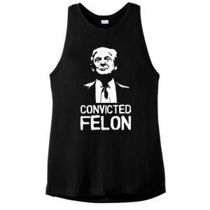 Donald Trump Convicted Felon Stencil Graffiti Ladies PosiCharge Tri-Blend Wicking Tank