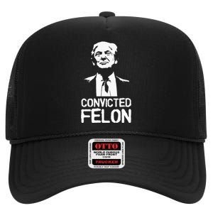 Donald Trump Convicted Felon Stencil Graffiti High Crown Mesh Back Trucker Hat