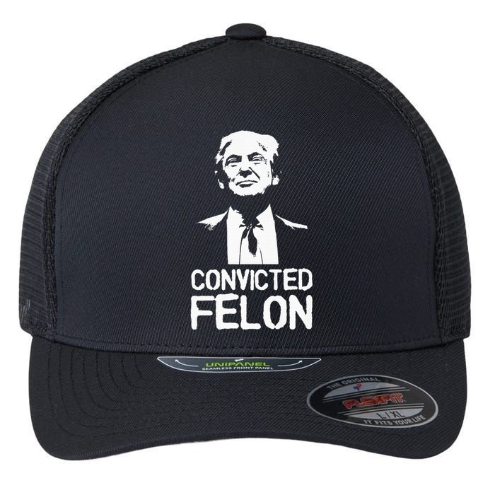 Donald Trump Convicted Felon Stencil Graffiti Flexfit Unipanel Trucker Cap