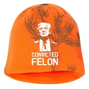 Donald Trump Convicted Felon Stencil Graffiti Kati - Camo Knit Beanie