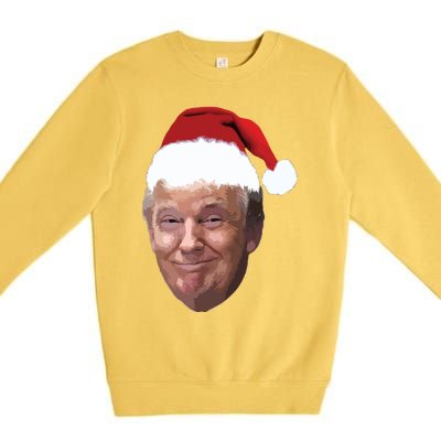 Donald Trump Christmas Funny Maga Santa Hat Gift Premium Crewneck Sweatshirt