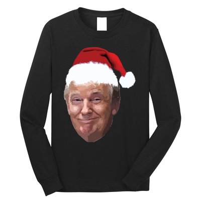 Donald Trump Christmas Funny Maga Santa Hat Gift Long Sleeve Shirt