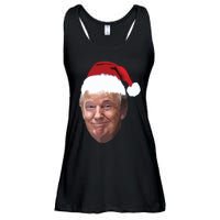 Donald Trump Christmas Funny Maga Santa Hat Gift Ladies Essential Flowy Tank