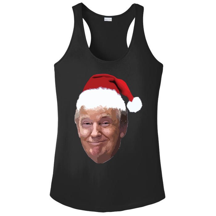 Donald Trump Christmas Funny Maga Santa Hat Gift Ladies PosiCharge Competitor Racerback Tank