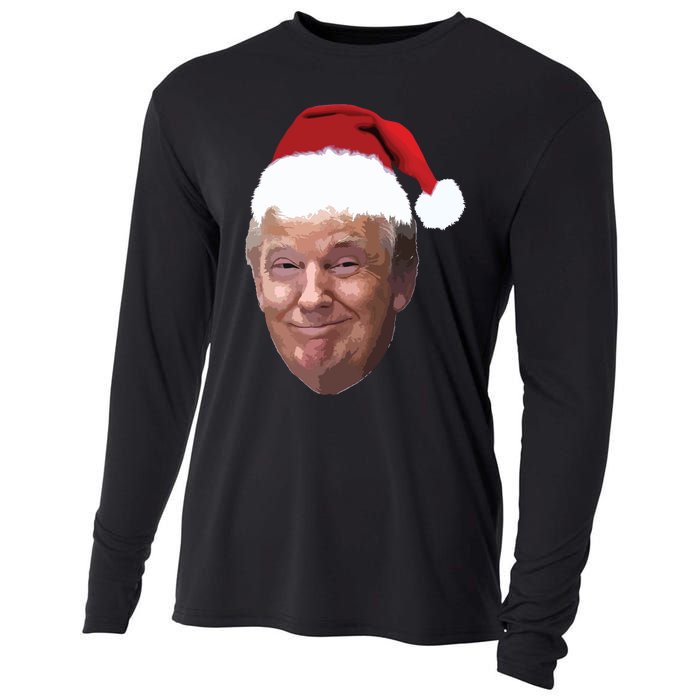 Donald Trump Christmas Funny Maga Santa Hat Gift Cooling Performance Long Sleeve Crew