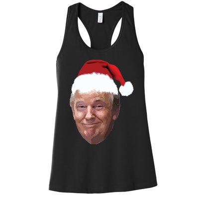 Donald Trump Christmas Funny Maga Santa Hat Gift Women's Racerback Tank