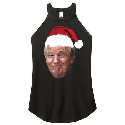 Donald Trump Christmas Funny Maga Santa Hat Gift Women's Perfect Tri Rocker Tank