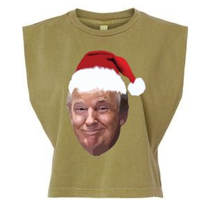 Donald Trump Christmas Funny Maga Santa Hat Gift Garment-Dyed Women's Muscle Tee