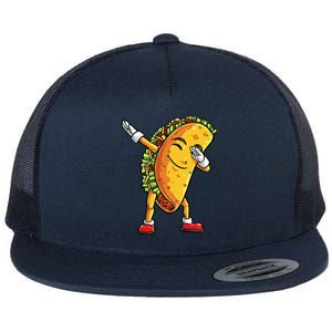 Dabbing Taco Cinco de Mayo Funny Mexican Food Dab Flat Bill Trucker Hat