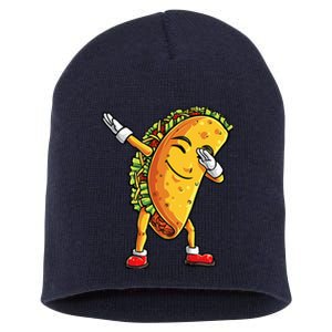 Dabbing Taco Cinco de Mayo Funny Mexican Food Dab Short Acrylic Beanie