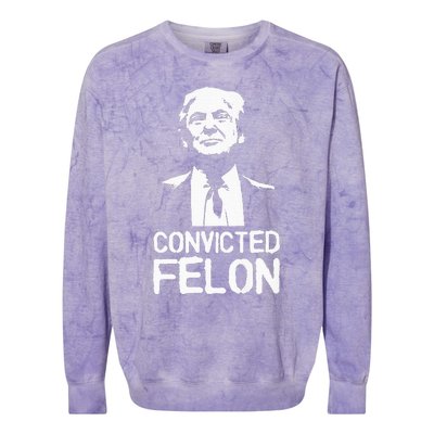 Donald Trump Convicted Felon Stencil Graffiti Colorblast Crewneck Sweatshirt