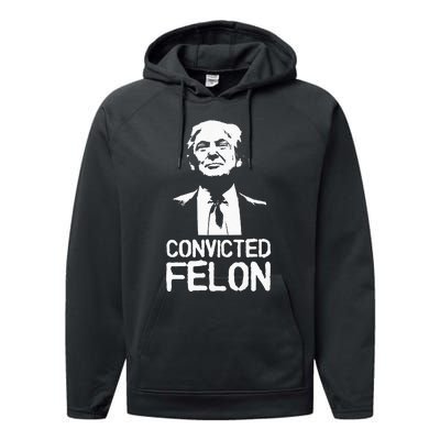 Donald Trump Convicted Felon Stencil Graffiti Performance Fleece Hoodie