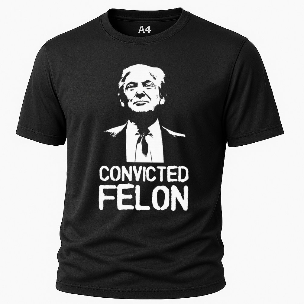 Donald Trump Convicted Felon Stencil Graffiti Cooling Performance Crew T-Shirt