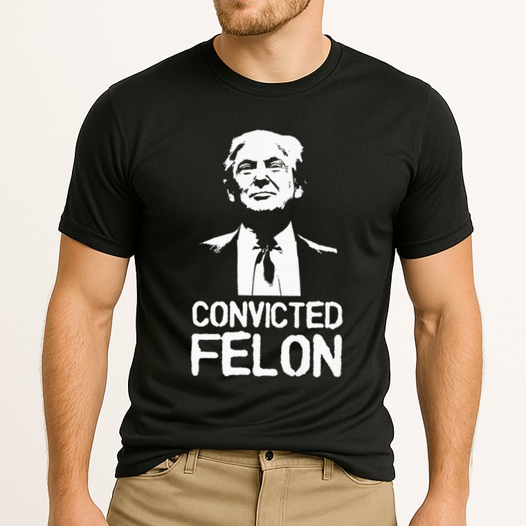 Donald Trump Convicted Felon Stencil Graffiti Cooling Performance Crew T-Shirt
