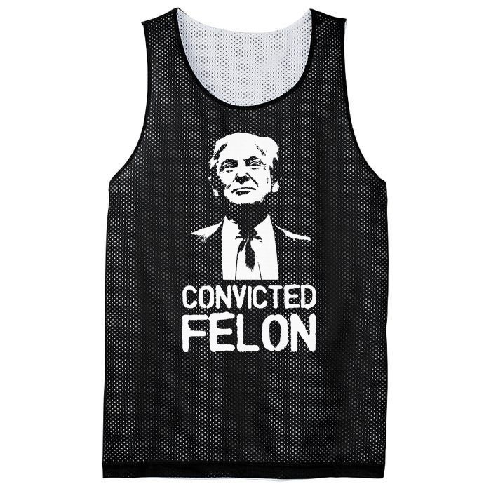 Donald Trump Convicted Felon Stencil Graffiti Mesh Reversible Basketball Jersey Tank