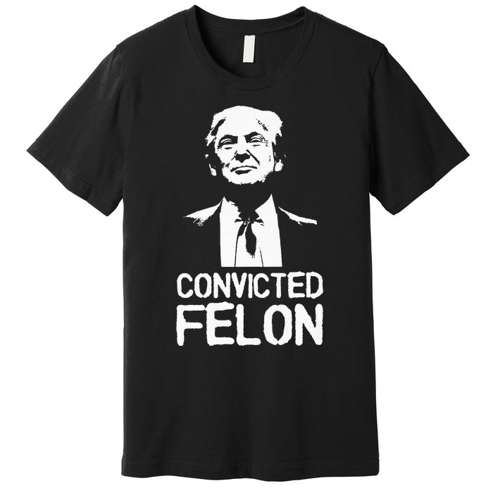 Donald Trump Convicted Felon Stencil Graffiti Premium T-Shirt