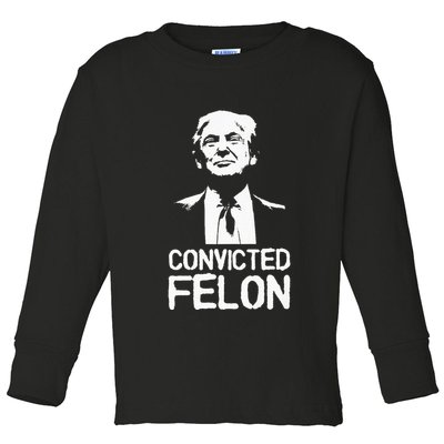 Donald Trump Convicted Felon Stencil Graffiti Toddler Long Sleeve Shirt