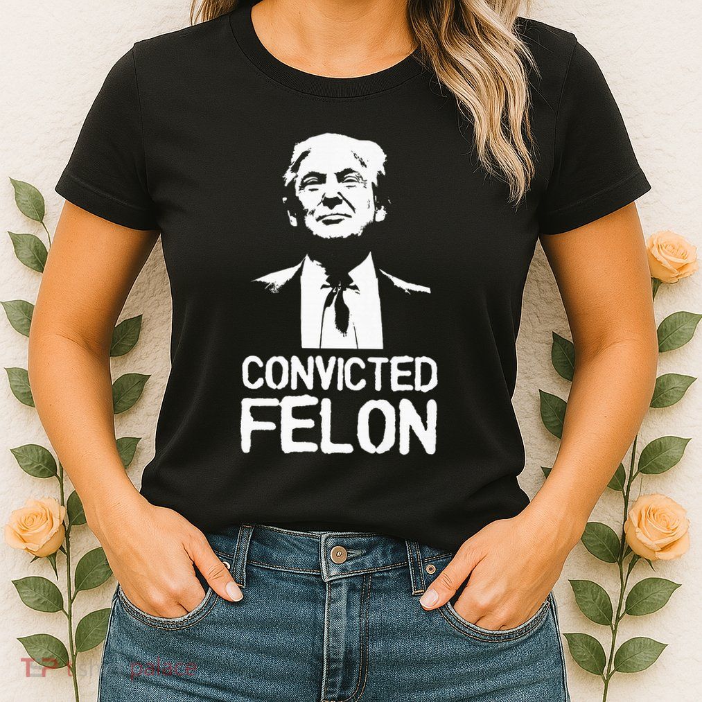 Donald Trump Convicted Felon Stencil Graffiti Womens T-Shirt