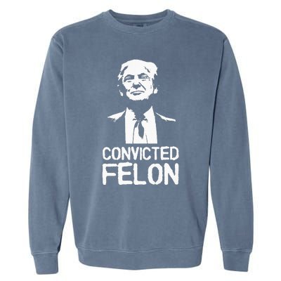 Donald Trump Convicted Felon Stencil Graffiti Garment-Dyed Sweatshirt