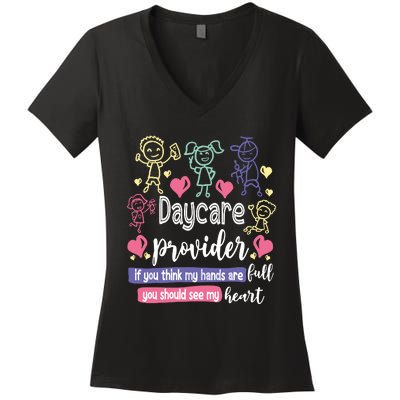 Daycare Teacher Childcare Daycare Provider Women's V-Neck T-Shirt