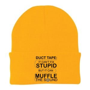 Duck Tape Can't Fix Stupid But Muffle The Sound Knit Cap Winter Beanie