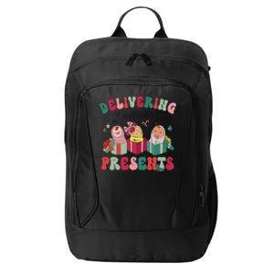 Delivering The Cutest Little Presents Xmas Labor Delivery City Backpack