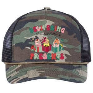 Delivering The Cutest Little Presents Xmas Labor Delivery Retro Rope Trucker Hat Cap