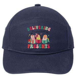 Delivering The Cutest Little Presents Xmas Labor Delivery 7-Panel Snapback Hat