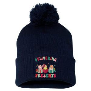 Delivering The Cutest Little Presents Xmas Labor Delivery Pom Pom 12in Knit Beanie