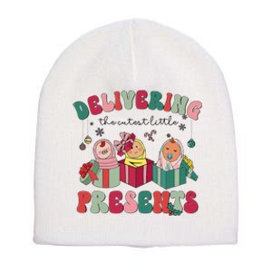 Delivering The Cutest Little Presents Xmas Labor Delivery Short Acrylic Beanie