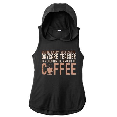 Daycare Teacher Childcare Provider Ladies PosiCharge Tri-Blend Wicking Draft Hoodie Tank