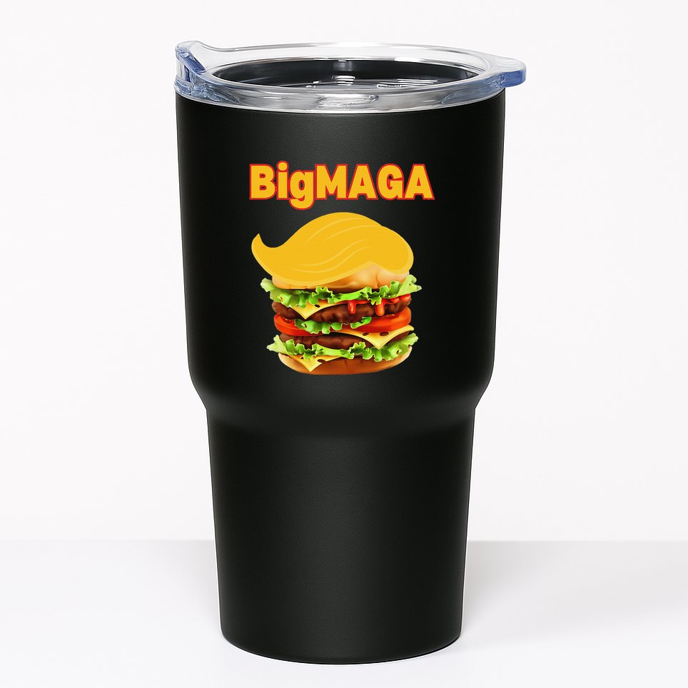 Donald Trump Cheeseburger Big Maga Hamburger Tumbler