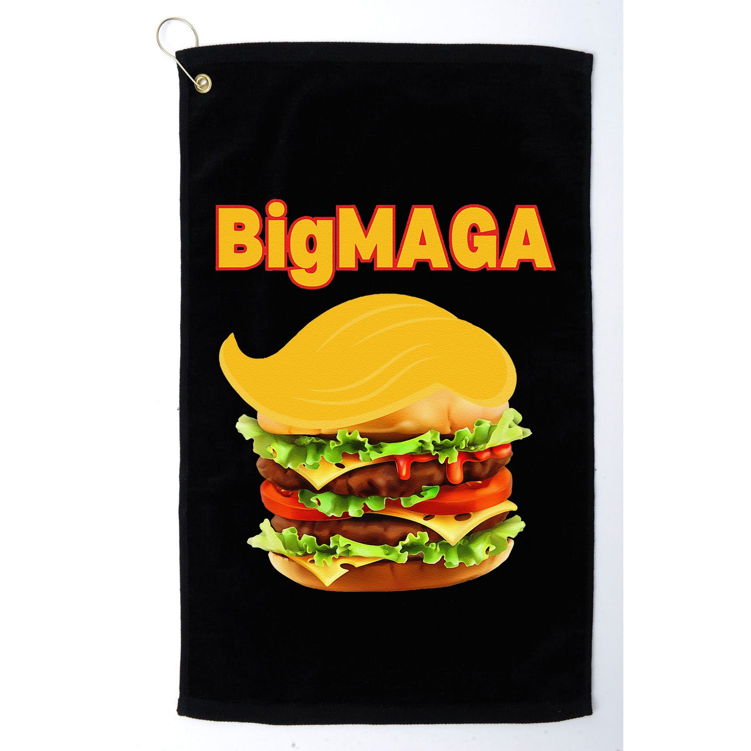 Donald Trump Cheeseburger Big Maga Hamburger Golf Towel