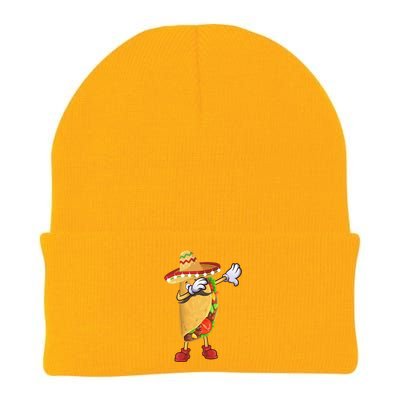 Dabbing Taco Cinco De Mayo Celebration Knit Cap Winter Beanie