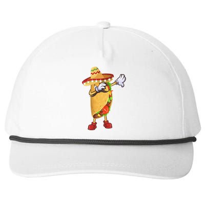 Dabbing Taco Cinco De Mayo Celebration Snapback Five-Panel Rope Hat