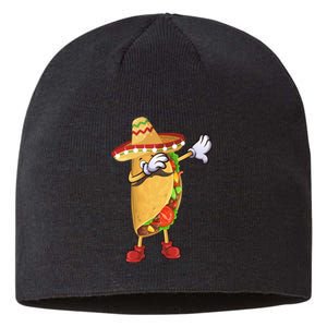 Dabbing Taco Cinco De Mayo Celebration Sustainable Beanie