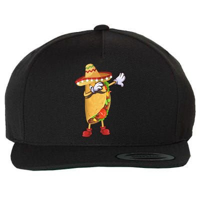 Dabbing Taco Cinco De Mayo Celebration Wool Snapback Cap